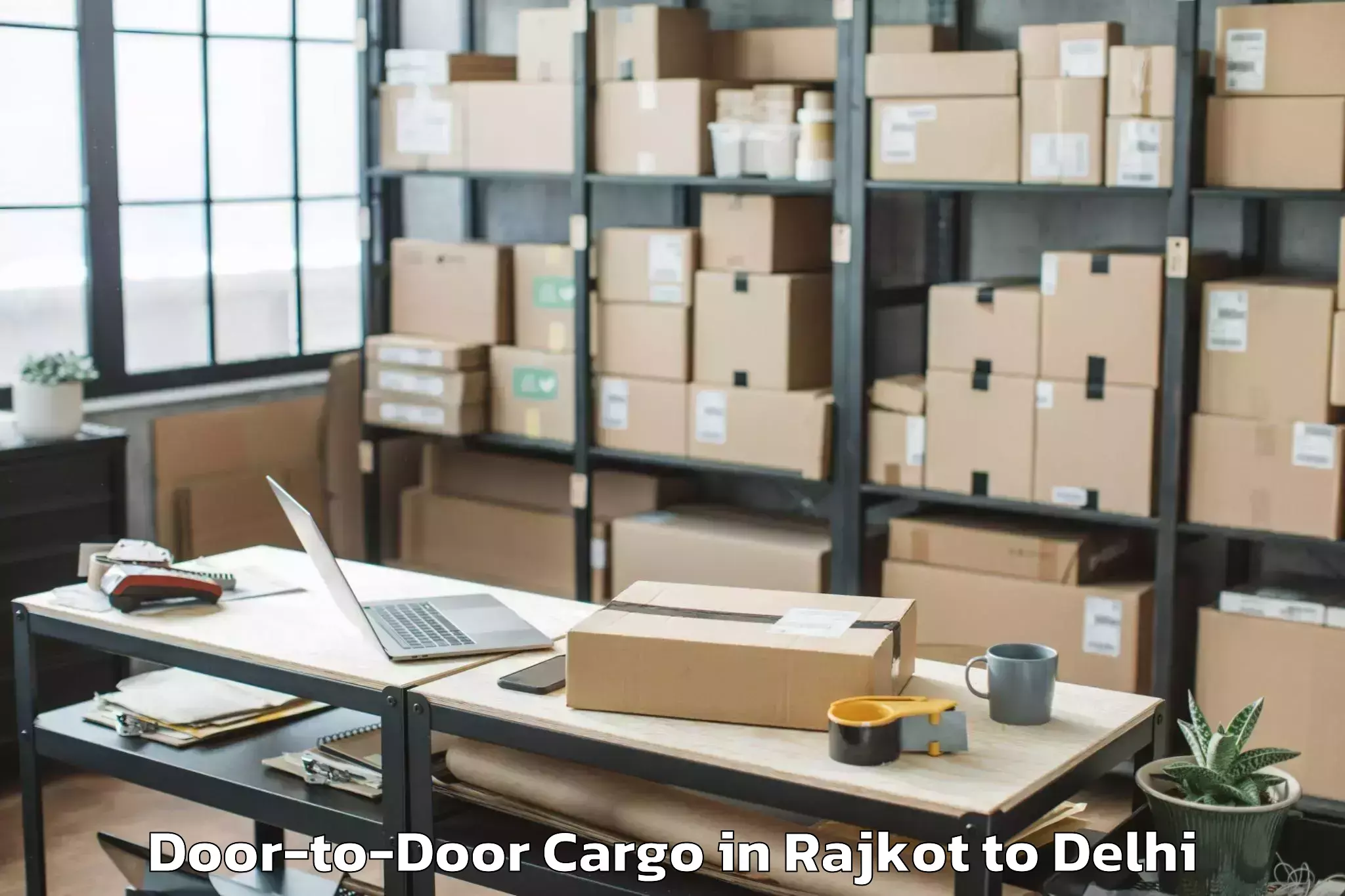 Rajkot to The Chanakya Mall Door To Door Cargo Booking